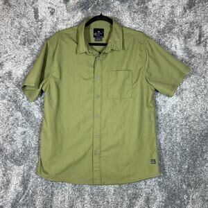Sitka Gear Shirt Mens Large Green Button Up Short Sleeve Casual Lightweight